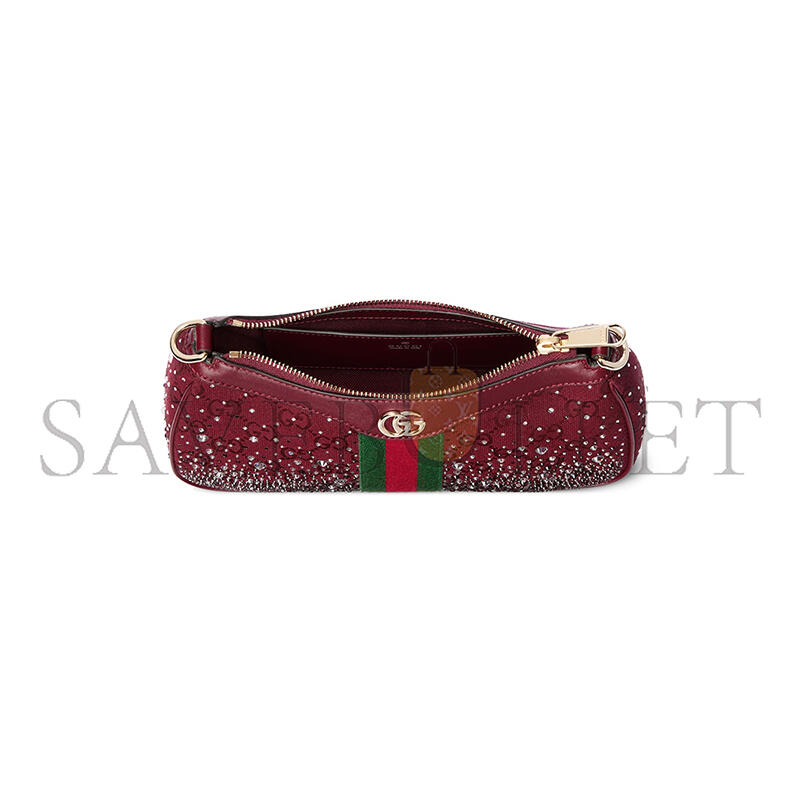GUCCI OPHIDIA CRYSTALS SMALL SHOULDER BAG 841341 (26*15*6.5cm)